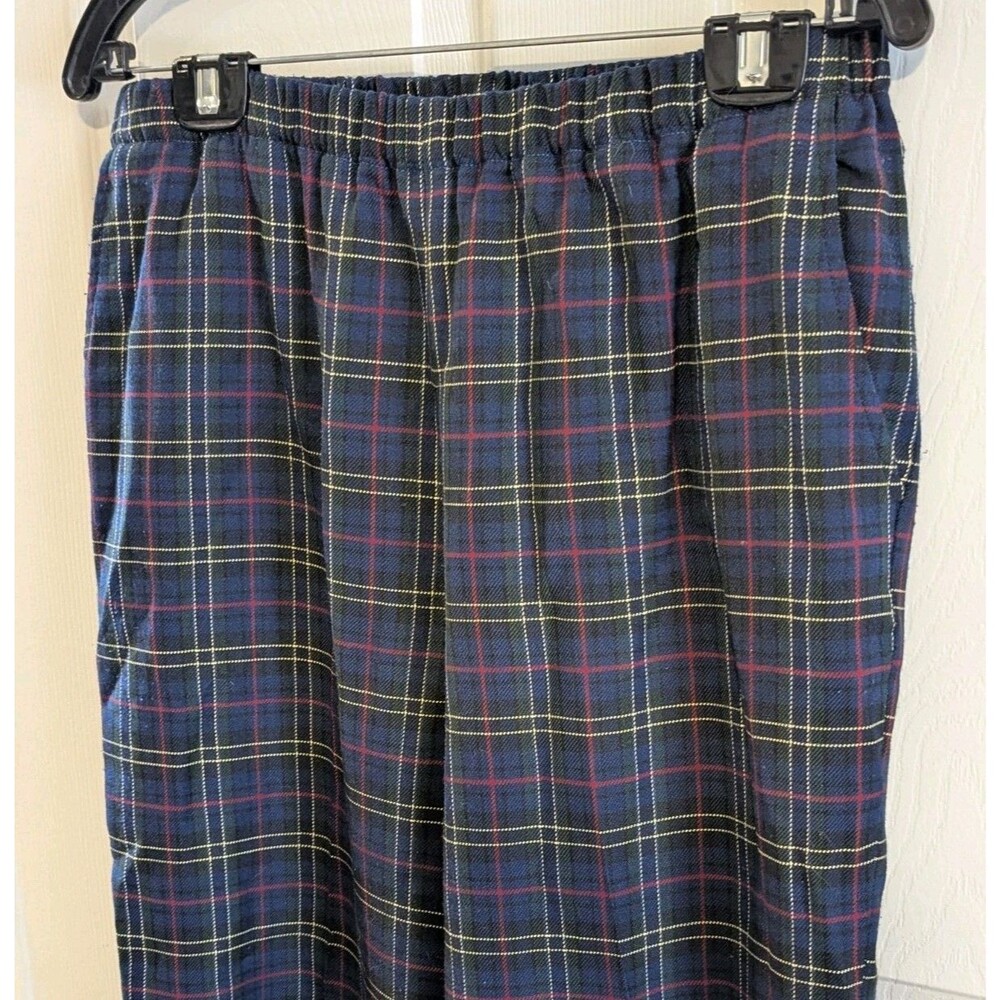 VTG Dark Academia Tartan Plaid Tapered Pants Leon Levin Petite Size 12 - Picture 3 of 7